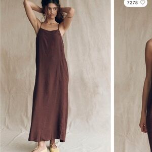 NWT Free People Aspen Linen Maxi